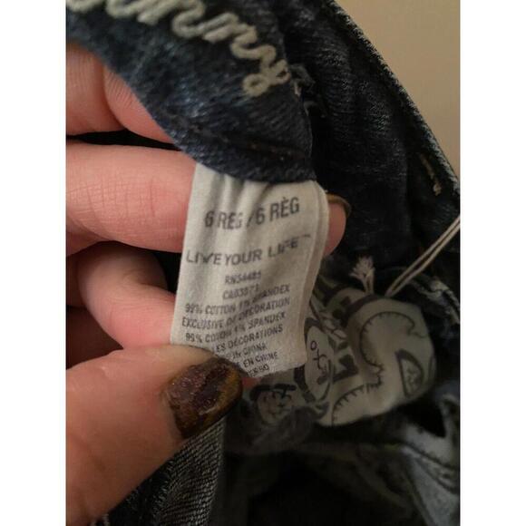 American Eagle Denim Jeans Skinny 77 Sz.6R Destressed Jeans - Picture 5 of 5